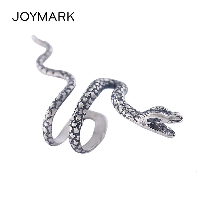 S925 Snake Ear Clip No Pierced Sterling Silver Ear Cuff Earrings TSE434