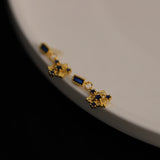 925 Sterling Silver Snowflake Earrings With Zircon