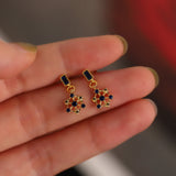 925 Sterling Silver Snowflake Earrings With Zircon