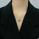 S925 Snowflake Necklace with Zirconia Pendant
