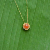 S925 Sterling Silver Red Agate Baoshan Ice Red Pendant Jade Necklace