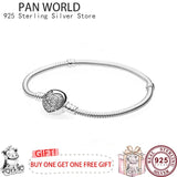 925 Silver Sparkle Set With Love Snake Bone Women's Pan Bracelet