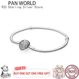 925 Silver Sparkle Set With Love Snake Bone Women's Pan Bracelet