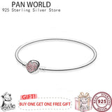 925 Silver Sparkle Set With Love Snake Bone Women's Pan Bracelet