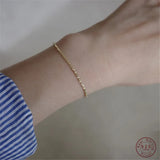 925 Silver Sparkling Gypsophila Bracelet for Women 14K Plated Jewelry Gift