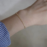 925 Silver Sparkling Gypsophila Bracelet for Women 14K Plated Jewelry Gift