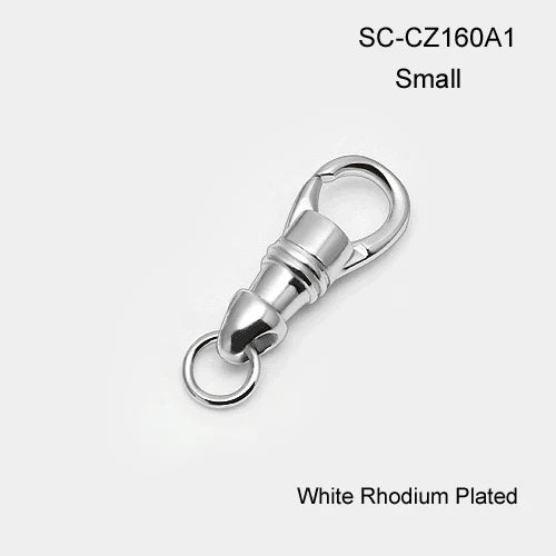 925 Sterling Silver Spring Ring Clasp Pure Silver Lobster Clasp SC-CZ160