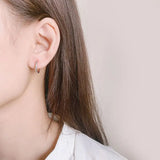 S925 Square Zircon Earrings for Women