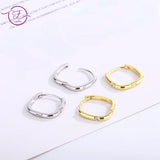 S925 Square Zircon Earrings for Women