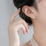 S925 Star Moon Earrings Asymmetric Wedding Jewelry