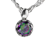 Sterling Silver Star Zircon Necklace Retro Sweater Chain