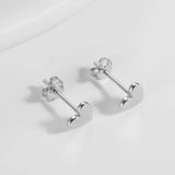 S925 Heart Stud Earrings for Women