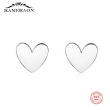 S925 Heart Stud Earrings for Women