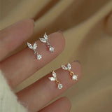 S925 Sterling Silver Stud Earrings Small Leaf Buds Birthday Present