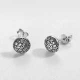 925 Silver Zircon Stud Earrings Party Gift Ear Jewelry Women