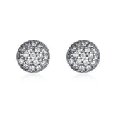 925 Silver Zircon Stud Earrings Party Gift Ear Jewelry Women