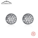 925 Silver Zircon Stud Earrings Party Gift Ear Jewelry Women