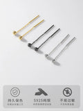 S925 Silver Stud Earrings Small Cold Wind Ear Line Earrings