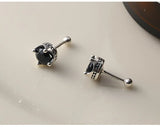 S925 Silver Agate Studs for Women