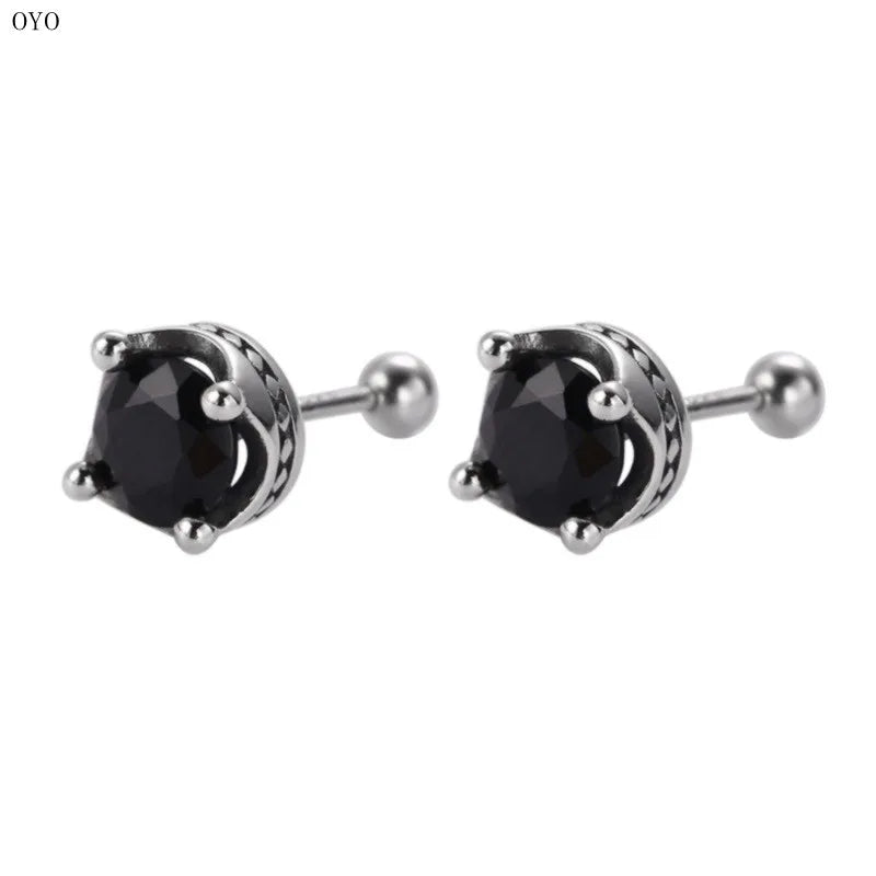 S925 Silver Agate Studs for Women