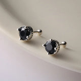 S925 Silver Agate Studs for Women