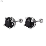S925 Silver Agate Studs for Women