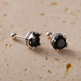 S925 Silver Agate Studs for Women