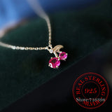 S925 Sterling Silver Cherry Choker Necklace for Women