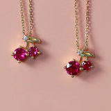 S925 Sterling Silver Cherry Choker Necklace for Women