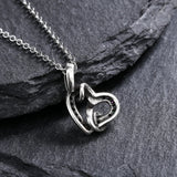 Heart Necklace Inlaid Zircon Pendant Chain Jewelry for Women
