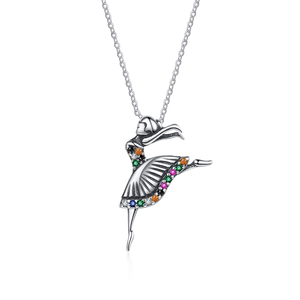 Heart Necklace Inlaid Zircon Pendant Chain Jewelry for Women
