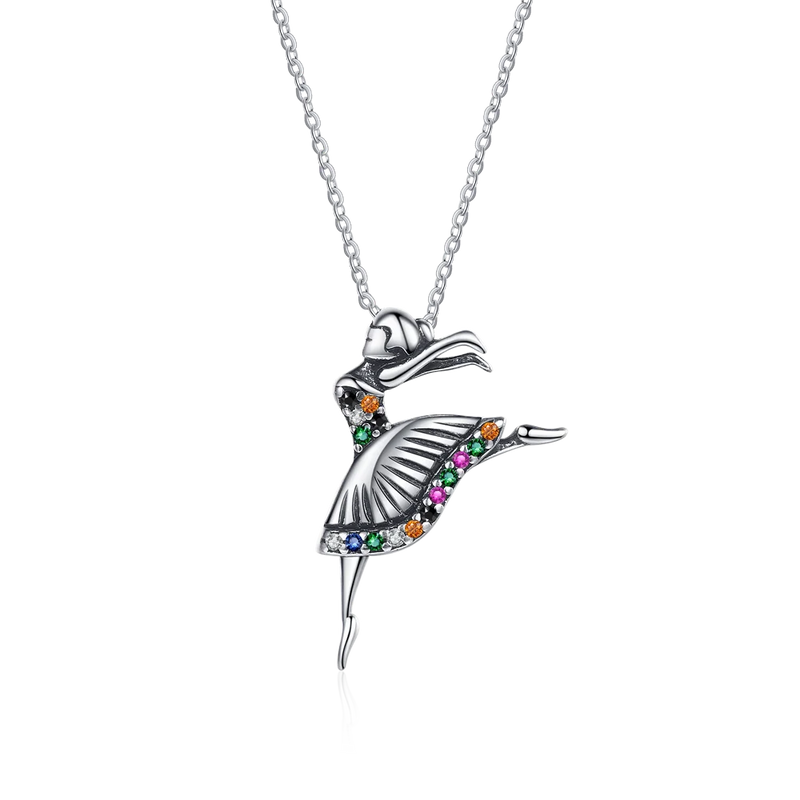 Heart Necklace Inlaid Zircon Pendant Chain Jewelry for Women