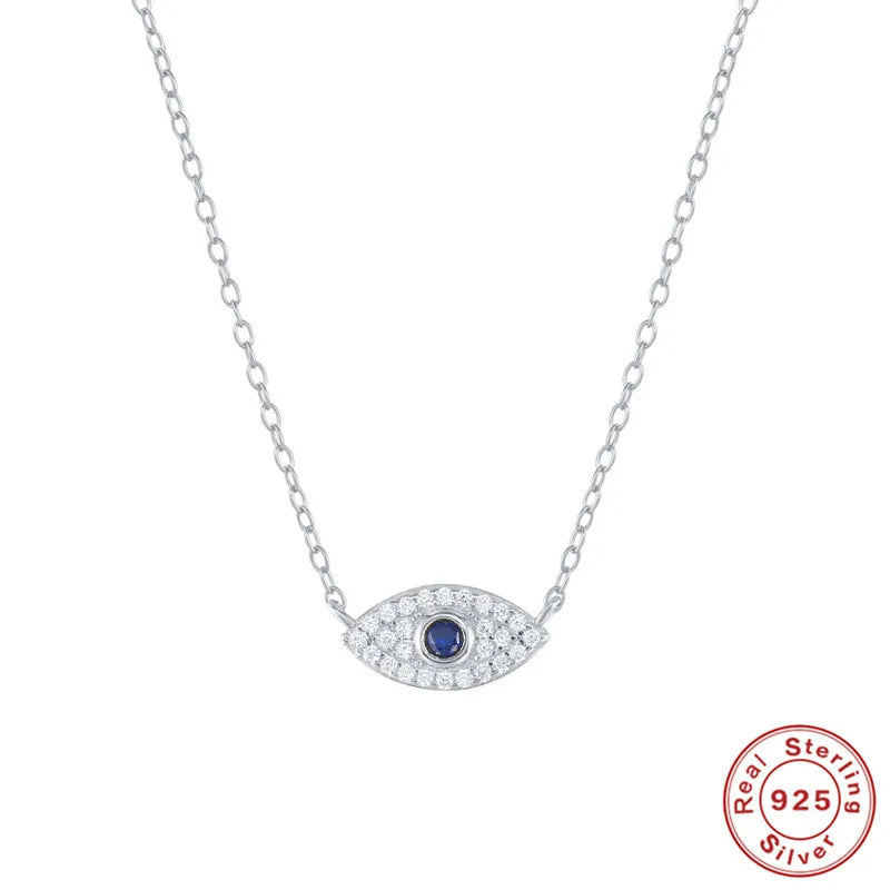 S925 Sterling Silver TIF Eyes Diamond Necklace