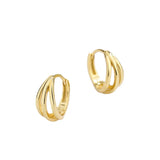 S925 Sterling Silver Earrings for Women Three-layer Lines Jewelry