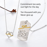S925 Sterling Silver Tight charm Couple Necklace Men Women Pendant