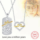 S925 Sterling Silver Tight charm Couple Necklace Men Women Pendant