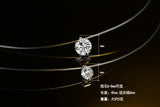 S925 Silver Transparent Fishing Line Necklace with Zircon Clavicle Chain