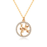 S925 Sterling Silver Tree of Life Necklace Female Plant Style Clavicle Necklace