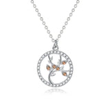 S925 Sterling Silver Tree of Life Necklace Female Plant Style Clavicle Necklace