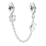 S925 Silver Safety Chain Charm for Bracelet DIY Jewelry Women Birthday