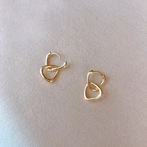 S925 Silver Triangle Ring Earrings