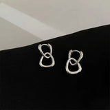 S925 Silver Triangle Ring Earrings