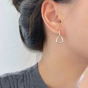 S925 Silver Triangle Ring Earrings