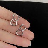 S925 Silver Triangle Ring Earrings