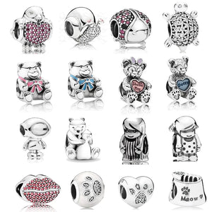 Sterling Silver Turtle Bear Paw Beads for Jewelry Making