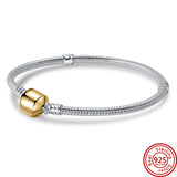 S925 Bucket Buckle Snake Bone Chain Bracelet Heart Bracelet