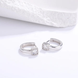 S925 Silver U-Shaped Zircon Earrings for Women