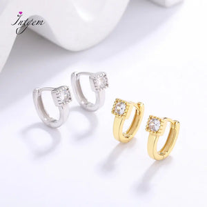 S925 Silver U-Shaped Zircon Earrings for Women