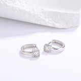 S925 Silver U-Shaped Zircon Earrings for Women