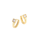 S925 Silver U-Shaped Zircon Earrings for Women